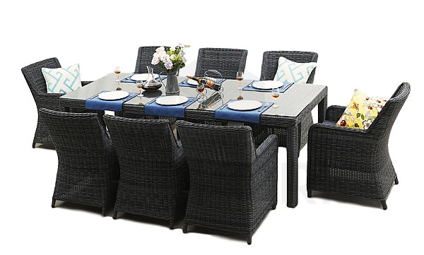 Rattan dining set LARA 1+8