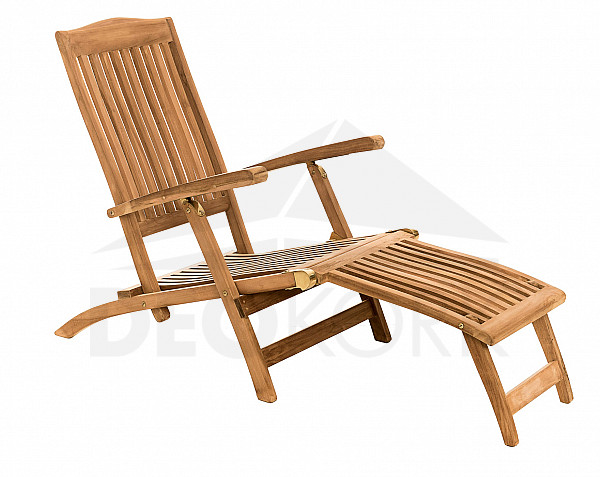 MIAMI adjustable teak garden deckchair