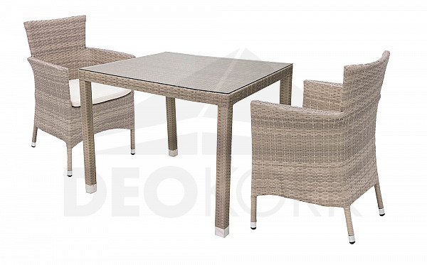 Garden rattan set MODENA I. 1+2 (grey-beige)