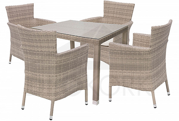 Garden rattan set MODENA I. 1+4 (grey-beige)