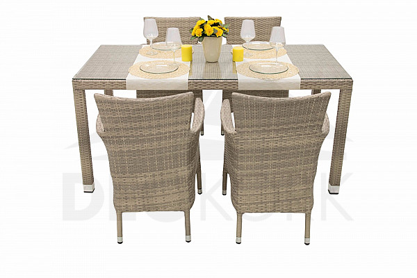 Garden rattan set MODENA II. 1+4 (grey-beige)