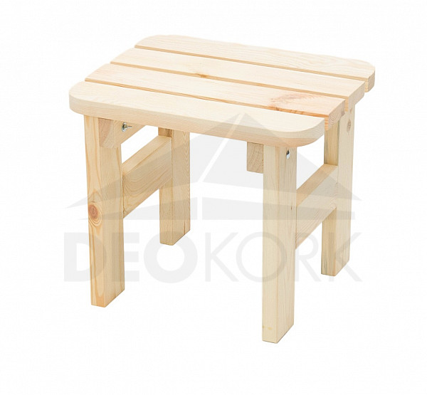 Solid wooden garden stool made of pine wood 22 mm