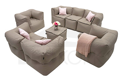 MODULTEX textile modular set for 7 people (cappuccino)