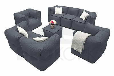 MODULTEX textile modular set for 7 people (grey)