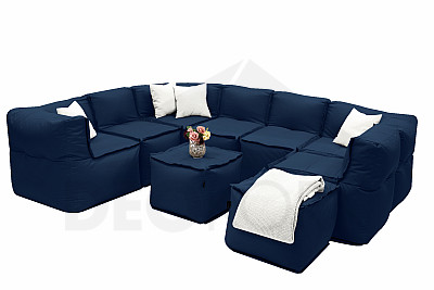 MODULTEX textile modular set for 7-8 people (dark blue)