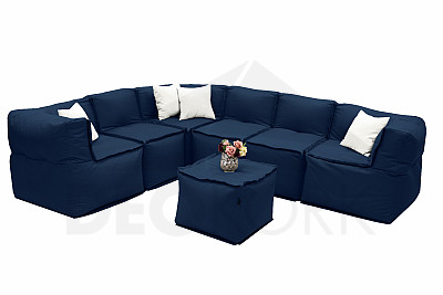 MODULTEX textile modular set for 6 people (dark blue)