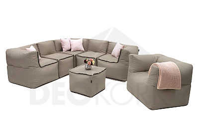 MODULTEX textile modular set for 6 people (cappuccino)