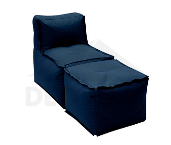 MODULTEX textile modular lounger (dark blue)