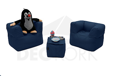 Textile children's modular set MODULTEX KIDS for 2 people (dark blue)