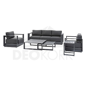 Aluminum set for 5 people MADRID NEW (anthracite)