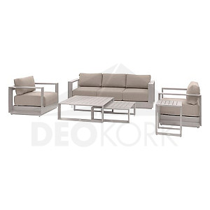 Aluminum set for 5 people MADRID NEW (cappuccino)