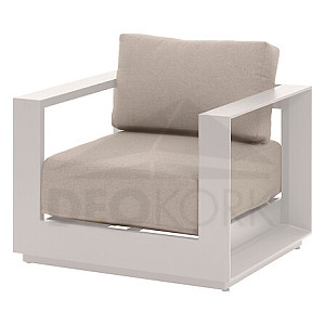 Aluminum armchair MADRID (cappuccino)