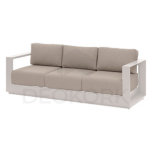 Aluminum 3-seater bench MADRID (cappuccino)