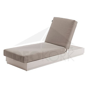 Aluminum lounger MADRID (cappuccino)