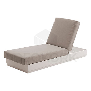 Aluminum lounger MADRID (cappuccino)