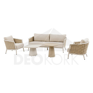 Aluminum set for 5 people ARCADA (beige)