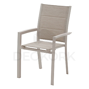 Aluminum armchair with fabric VERMONT (beige)