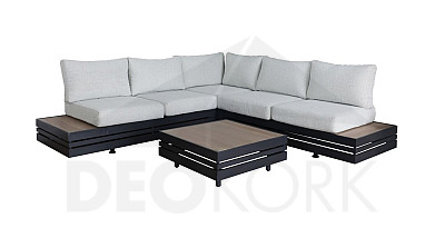 Luxury aluminum set DALLAS for 5 people