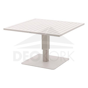 Aluminum extendable table LYON 110x110 cm (cappuccino)