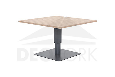 Aluminum extendable table LYON 110x110 cm (anthracite/honey)