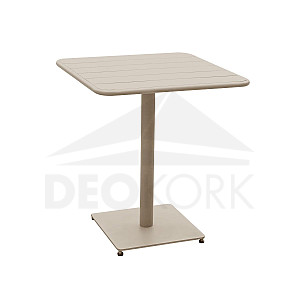 Aluminum table RUBBY 65x65 cm (ivory)