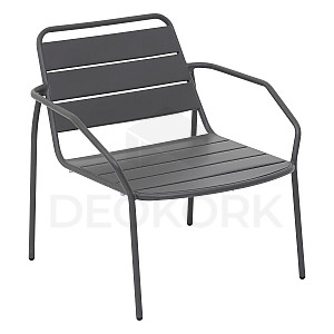 Aluminum relaxation chair RUBBY (anthracite)