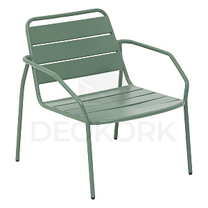 Aluminum relaxation chair RUBBY (olive)