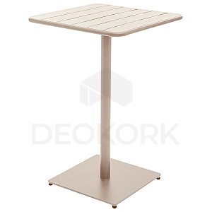 Aluminum bar table RUBBY 65x65 cm (ivory)