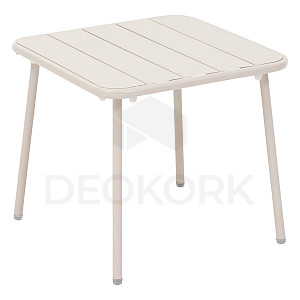 Aluminum side table RUBBY 45x45 cm (ivory)