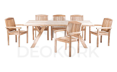 Teak set SPIDER PARIS