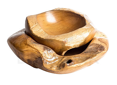 Teak bowl EROZE II