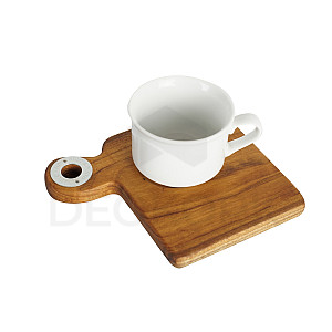 Shallot teak coffee tray