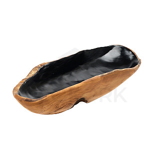 Teak bowl DORITO black