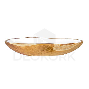 Teak bowl DORITO white