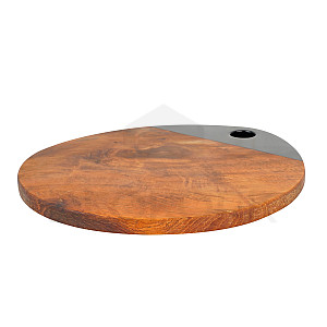 Teak cutting board BETSY black