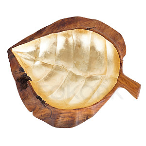 Teak bowl GILLES gold