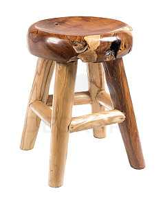 Teak stool KOVBOJKA III