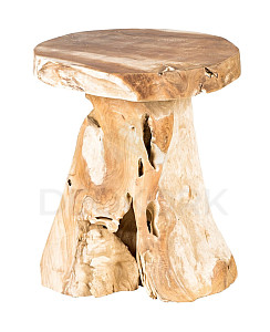 Teak stool MUSHROOM