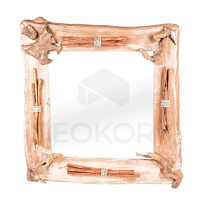 Teak mirror