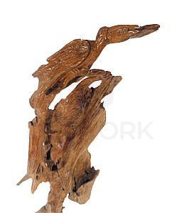 Teak abstract heron HEY