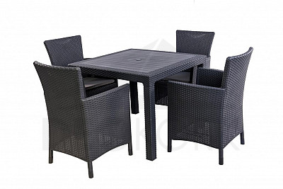 Artificial rattan garden set HAVANA MINI 1+4 (anthracite)