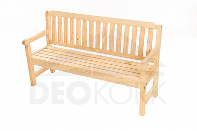 Solid pine garden bench LONDON (32 mm) - different lengths