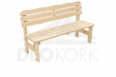 Solid wood garden bench made of pine wood 32 mm (220 cm)