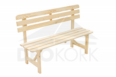 Solid wooden garden bench made of pine wood 22 mm