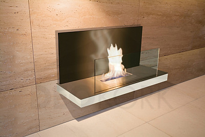 BIO wall-mounted fireplace Radius design cologne (WALL FLAME II. 540E)