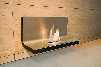 BIO wall-mounted fireplace Radius design cologne (WALL FLAME I. 536A)