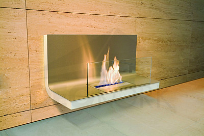 BIO wall-mounted fireplace Radius design cologne (WALL FLAME I. 536N)