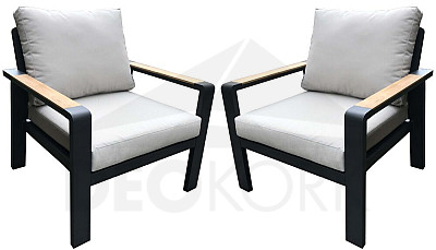 WATFORD DUO aluminum armchairs (2 pcs.)