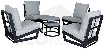 SETTLE aluminum set for 4 people