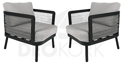 Aluminum armchairs HERMES DUO (2 pcs.)